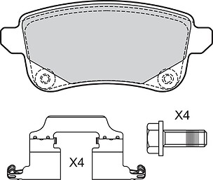 BRAKE PADS RENAULT MEGANE III RR